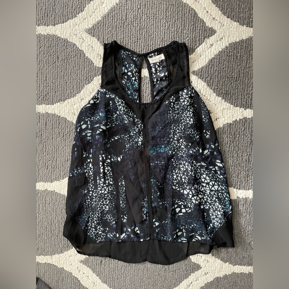 Elena gilbert geometric print tank top